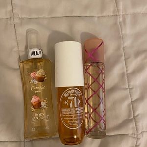 Sol de janeiro Brazilian crush 71, body fantasies cupcake swirl , pink sugar